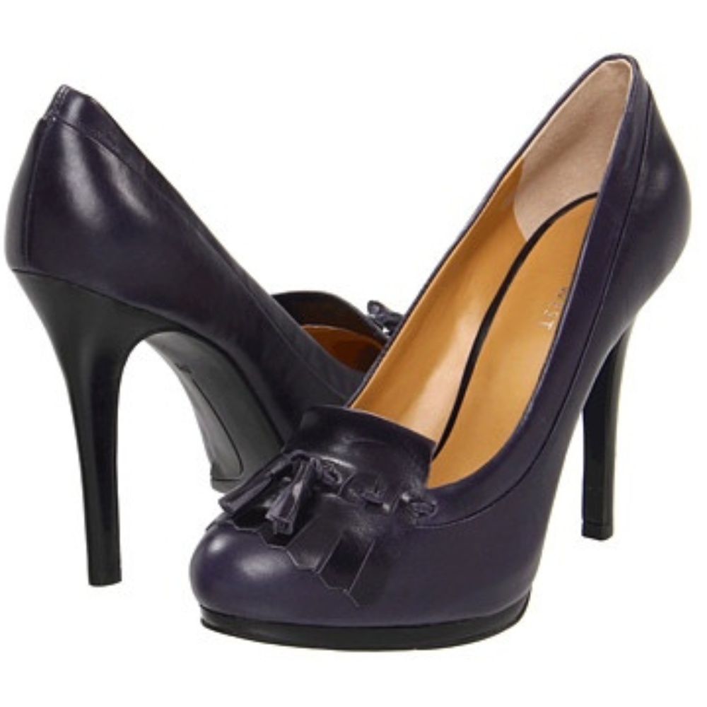 Nine West Drammatico navy kiltie fringe tassel 7